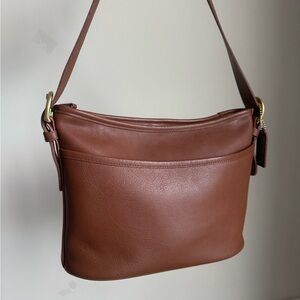 Coach “ Worth” Brown Crossbody Bag with Smooth Leather and Adjustable Strap